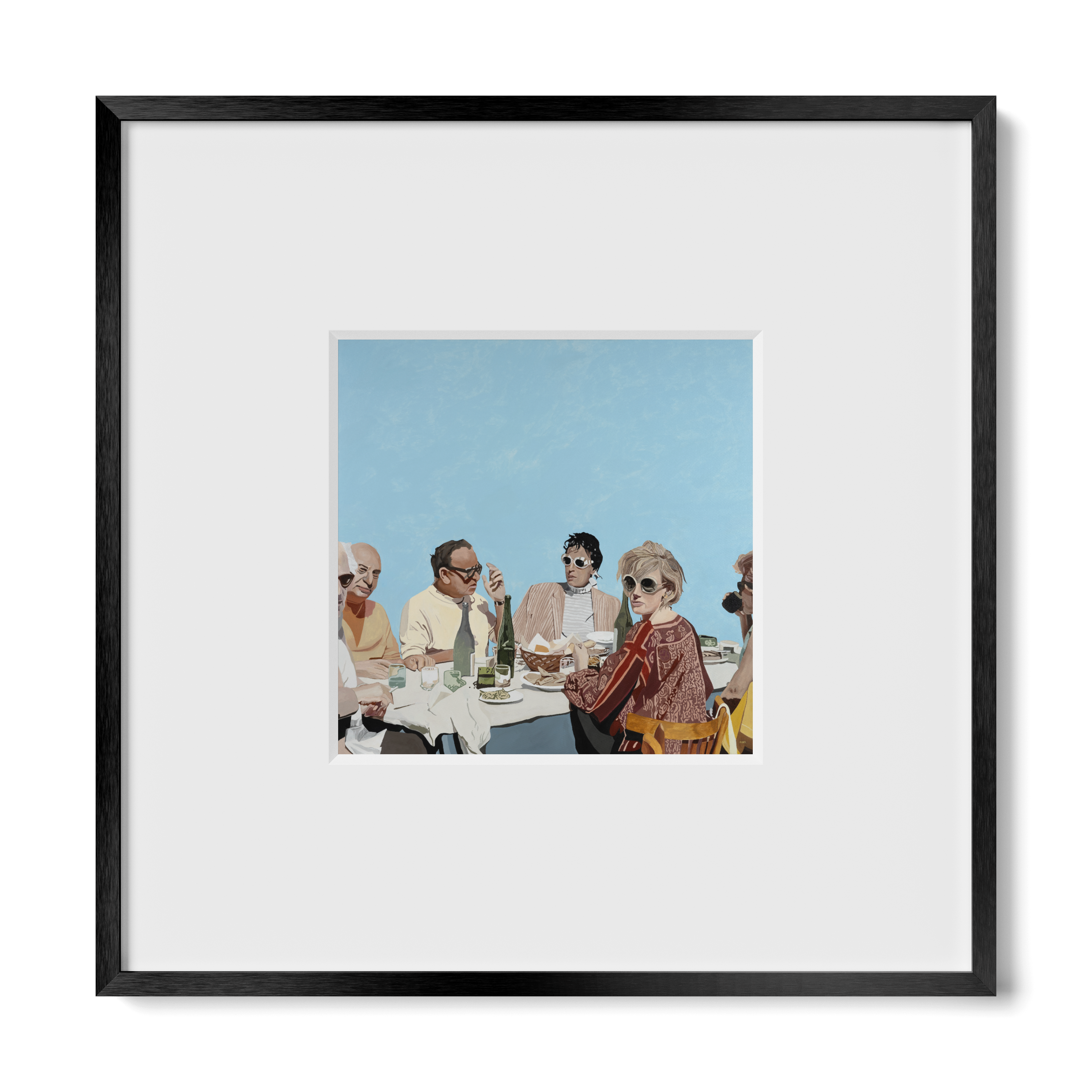 "Lunch in Portofino" Framed Print