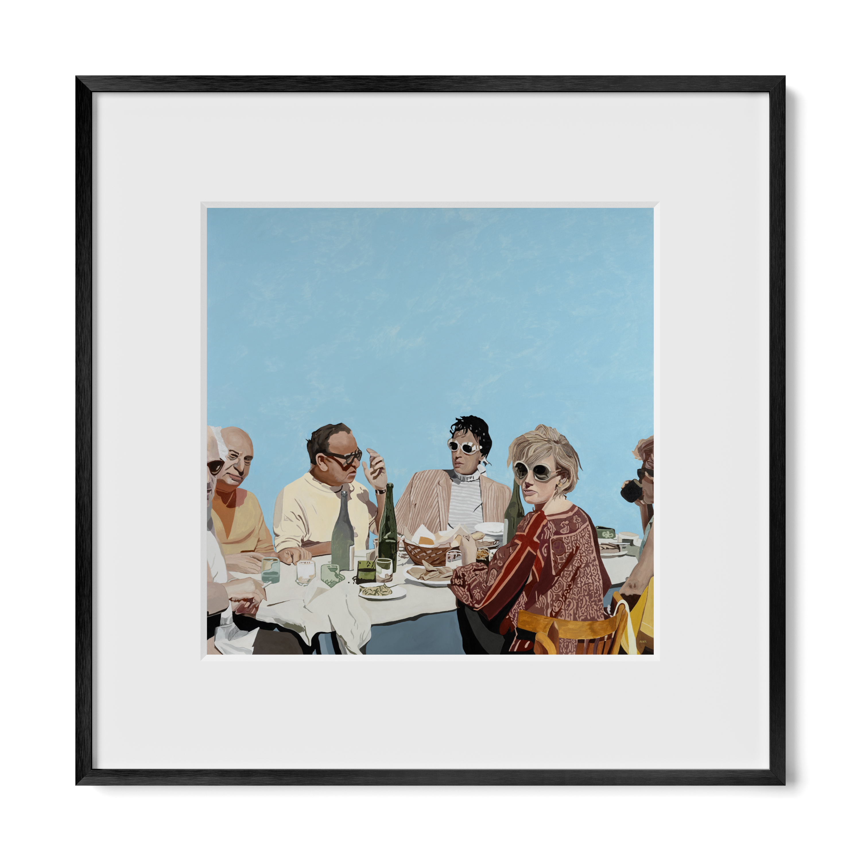 "Lunch in Portofino" Framed Print