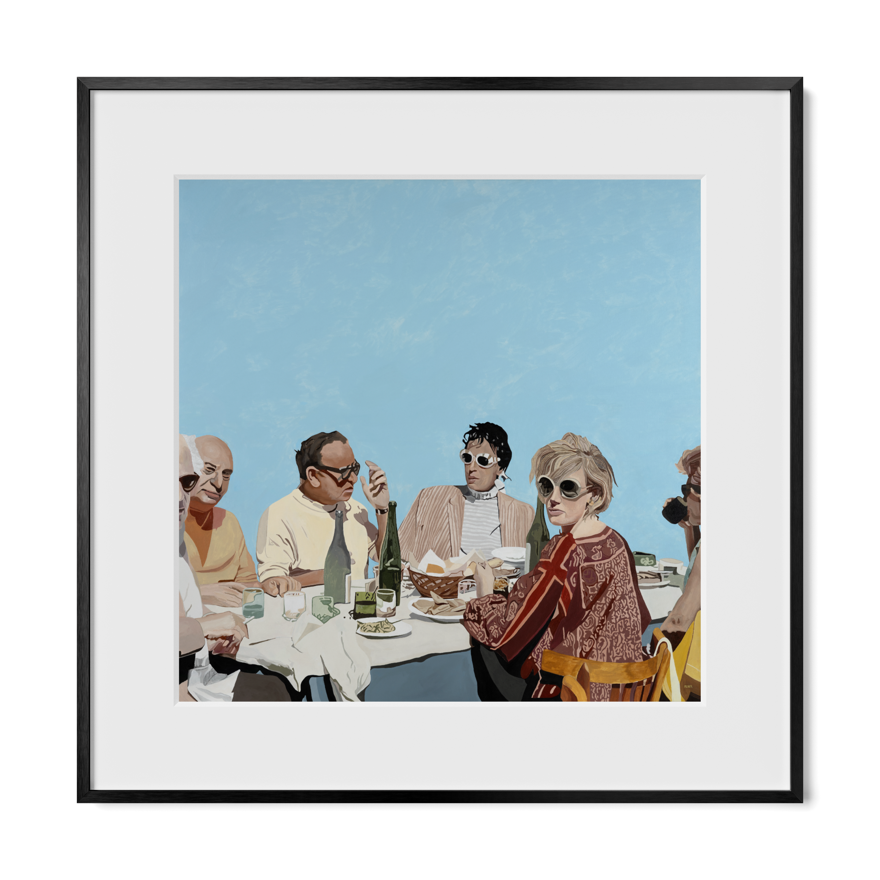 "Lunch in Portofino" Framed Print