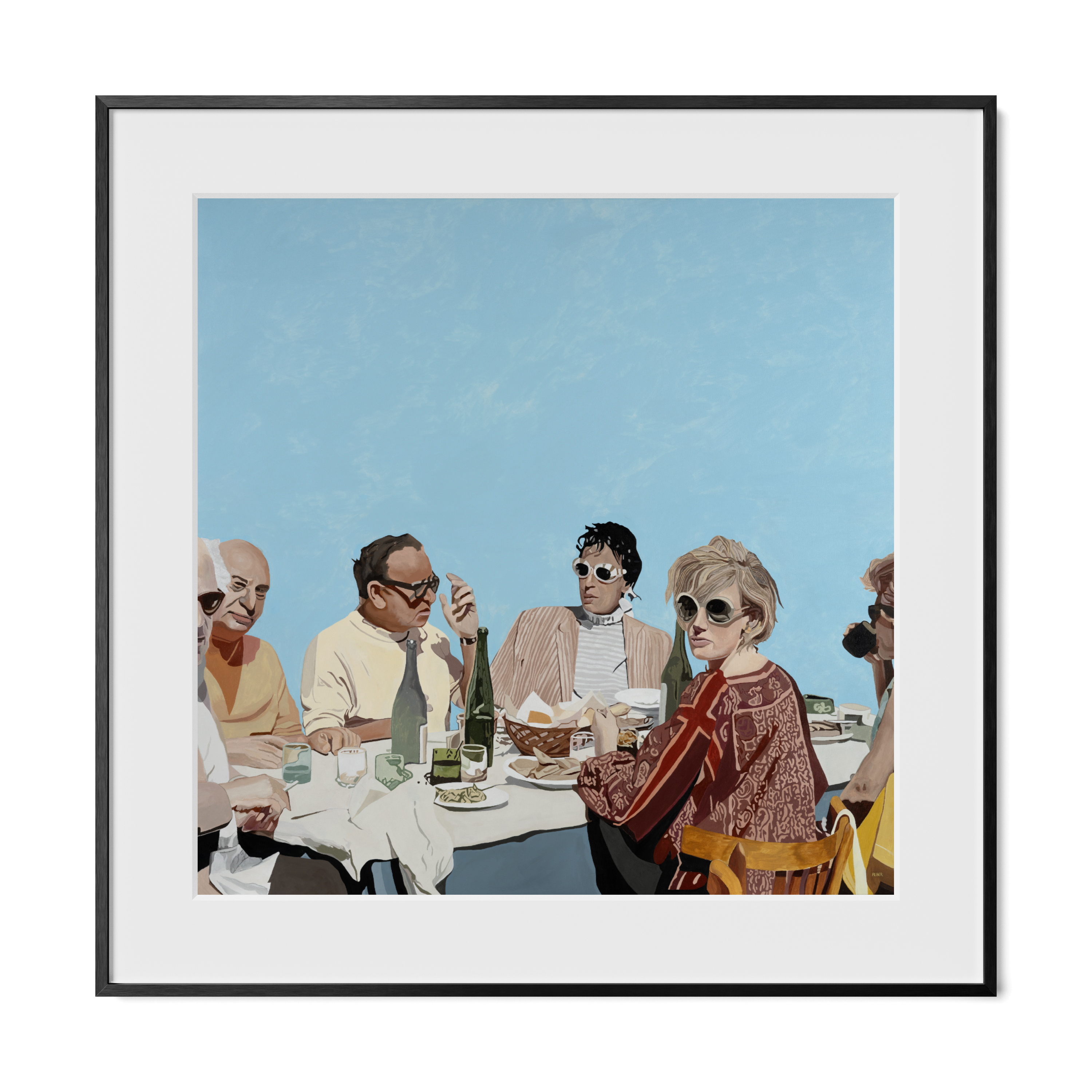 "Lunch in Portofino" Framed Print
